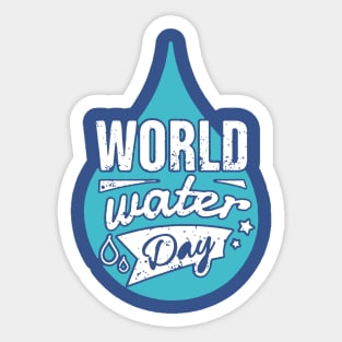 water conservation on world water day Sticker